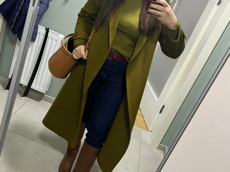Sezane Mederick Coat in Olive Green
