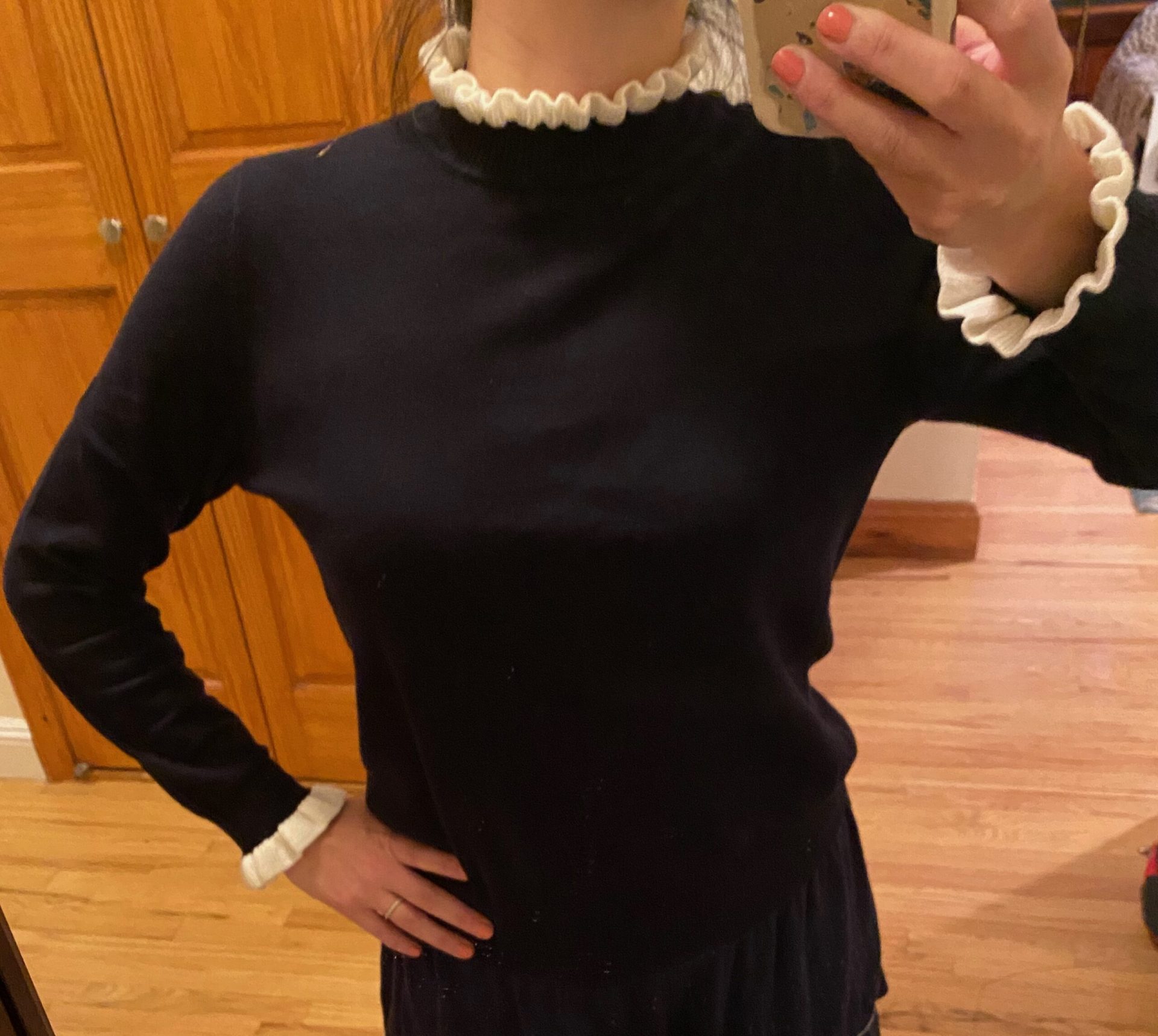 Cyrillus Sweater with Frilly Neckline review