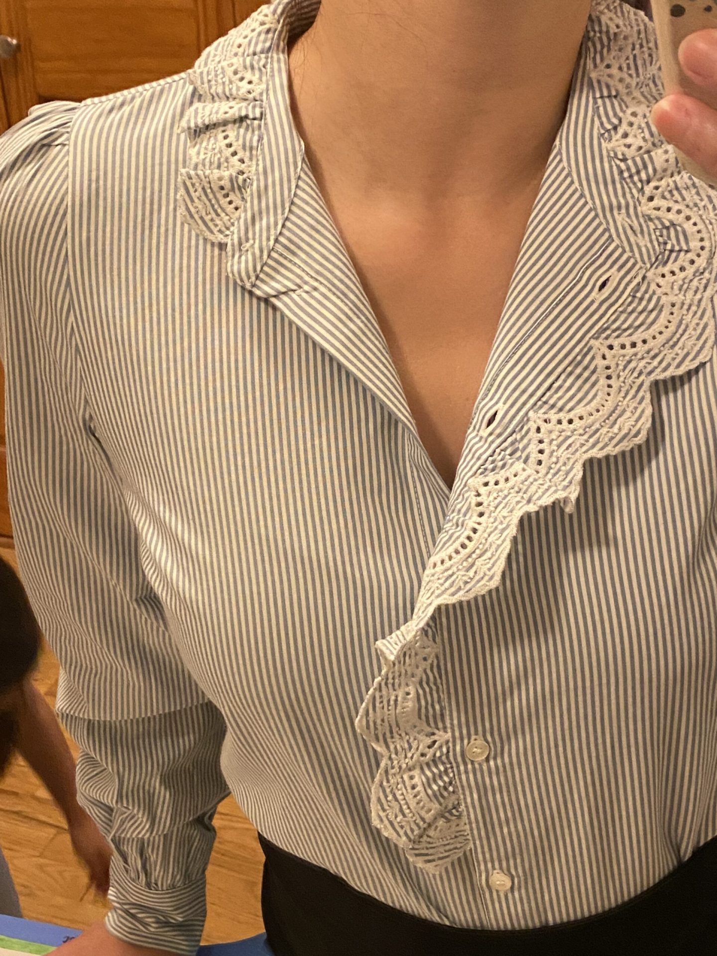 Sezane Chlo Shirt in Stripes Ecru/Blue